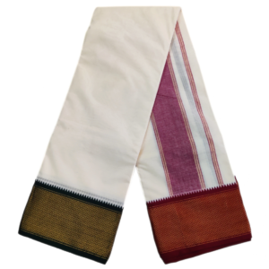 24Kan Mayilkan Border Cotton Half White Dhoti