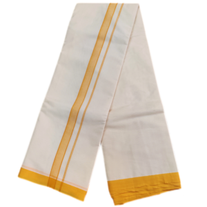 1 Inch Pavanji Border Half White Dhoti