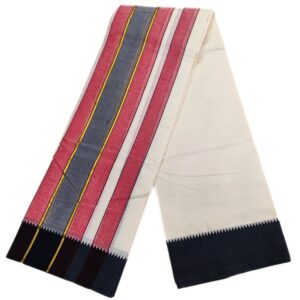 Black Border Single Mokku Half White Dhoti