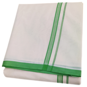 1/2 Inch Pavanji Border Off White Dhoti