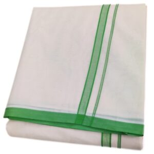 1/2 Inch Pavanji Border Off White Dhoti