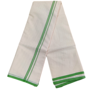 1/2 Inch Pavanji Border Off White Dhoti