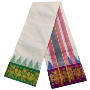 Peacock Designed Muhurta Veshti Set