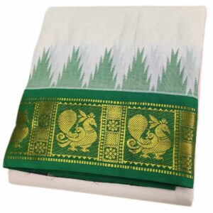 Peacock Designed Muhurta Veshti Set