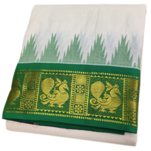 Peacock Designed Muhurta Veshti Set