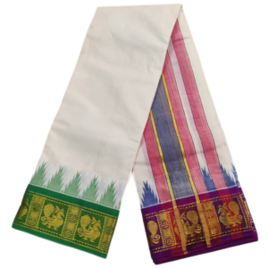 Peacock Designed Muhurta Veshti Set