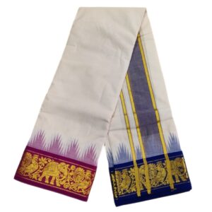 Elephant Design Handloom Made Pure Cotton Dhoti
