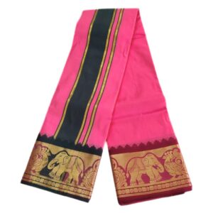 Rose Premium Karishma Soft Silk 6 Inch Border Dhoti