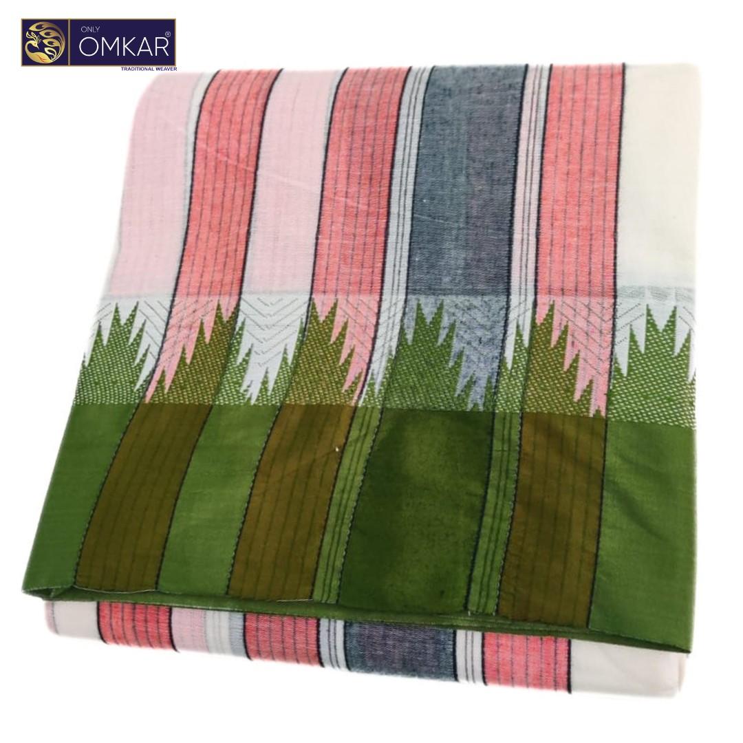 Half White Temple Border Designed Vaishnava Dhoti 9x5