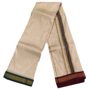 Beige Color Art Silk Mayilkan Dhoti