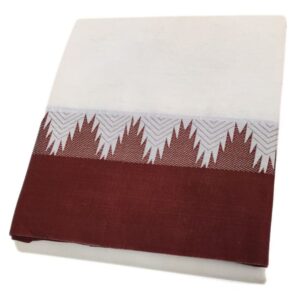 Bavanji Temple Border Half White Dhoti
