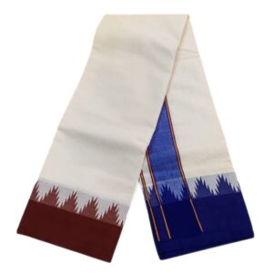 Bavanji Temple Border Half White Dhoti