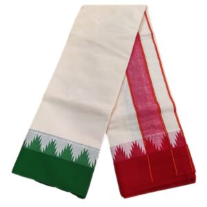 Bavanji Temple Border Half White Dhoti