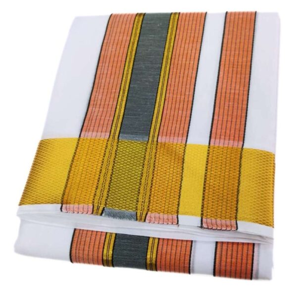 3 Inch Golden Zari Border Dhoti