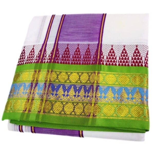 Kuchipate White Cotton Dhoti
