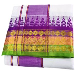 Kuchipate White Cotton Dhoti