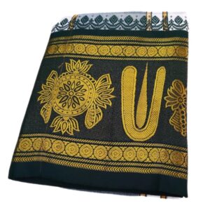 Namam Sangu Chakra Designed Pure Cotton White Dhoti