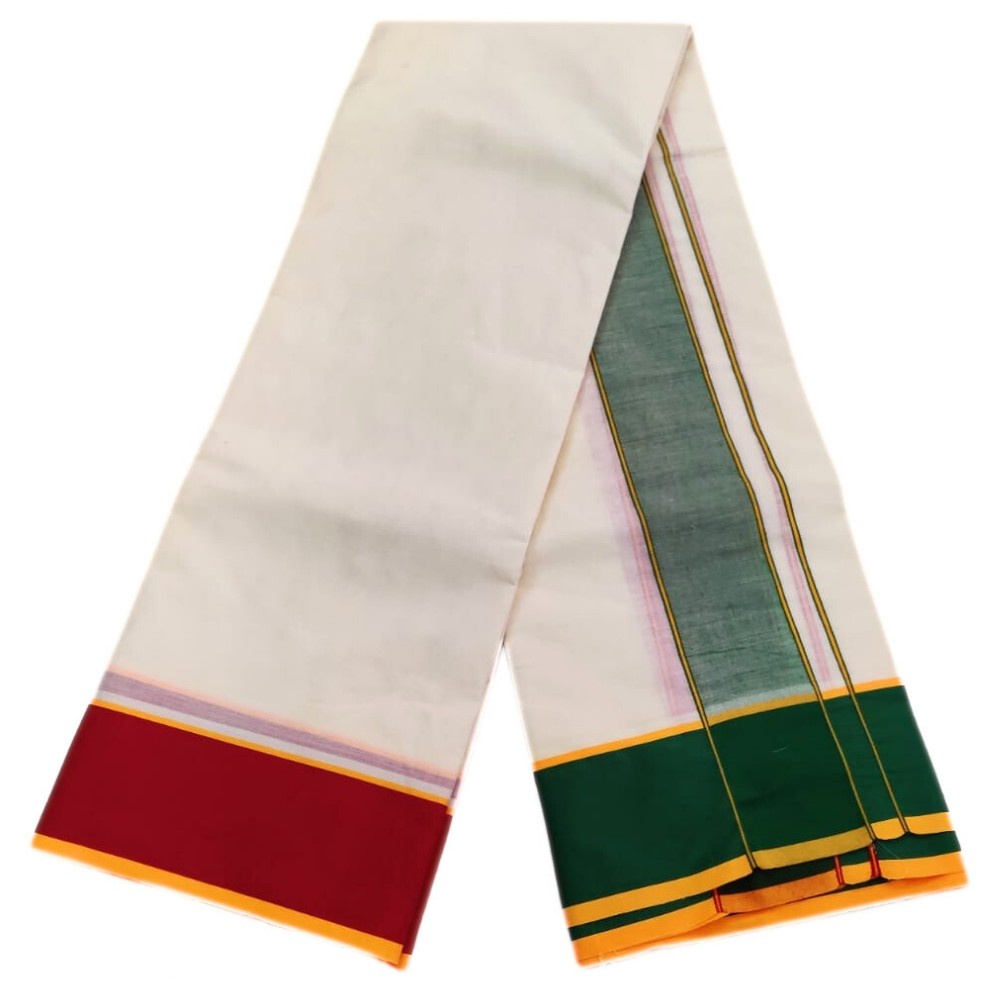 Kundanji Cotton Half White Dhoti - Image 2