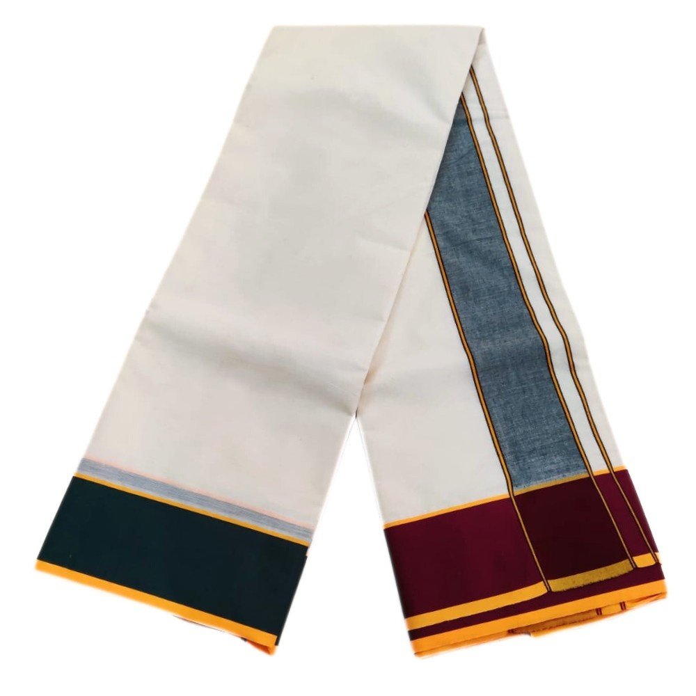 Kundanji Cotton Half White Dhoti - Image 3