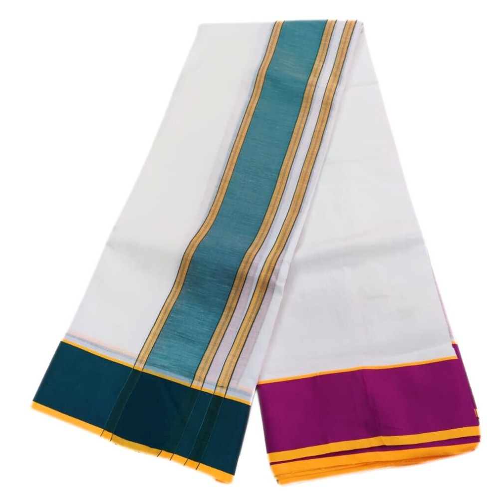 Kundanji Cotton White Dhoti - Image 2