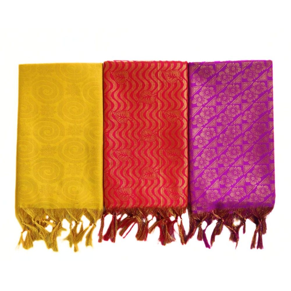 Traditional Ponnadai Shawl – Pack of 3 | Only Omkar - Image 2