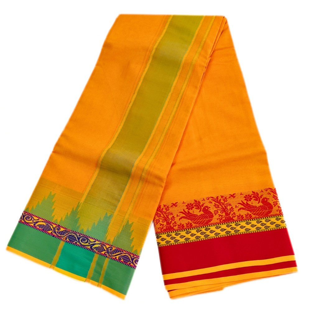 Thalampoo Pate Design Cotton Dhoti - Image 2