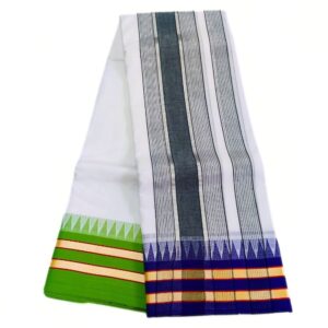 Silver Mokku Pate Vaishnava Dhoti Set