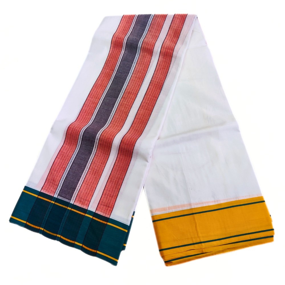 Cotton Border Gundanji Premium Dhoti - Image 2