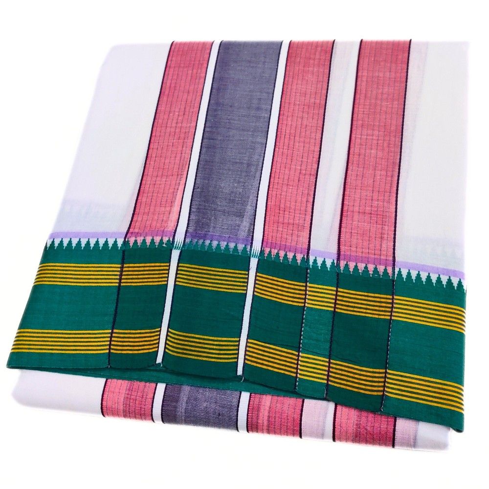 Single Mokku Cotton Kanchi Mundhi White Dhoti