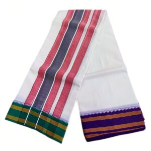 Single Mokku Cotton Kanchi Mundhi White Dhoti