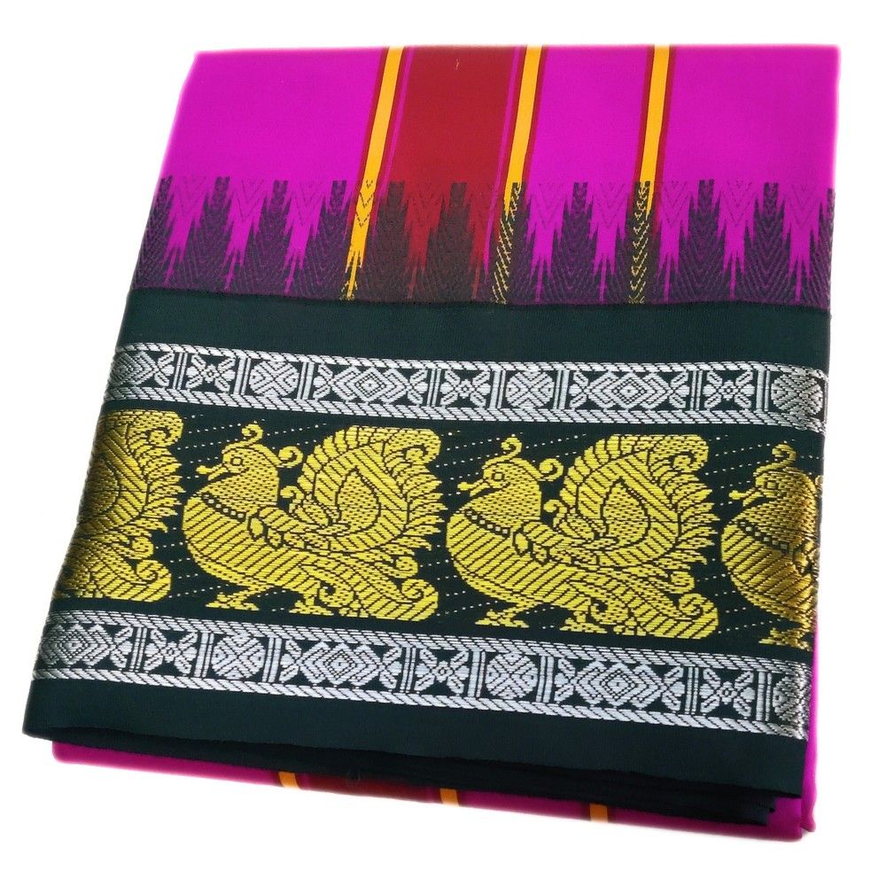 Annam Silver Premium Karishma Silk Dhoti