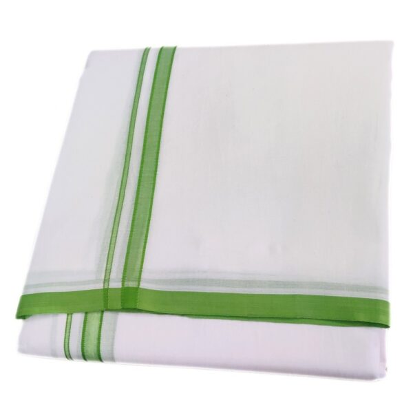 Small Bavanji Cotton White Dhoti