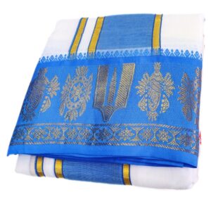 Namam Chakra Designed Border White Dhoti