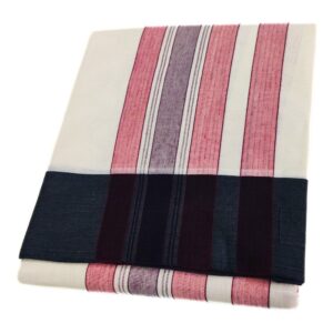 Plain Black Border Half White Dhoti