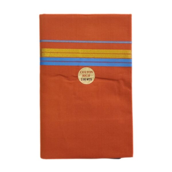 Kavi Color Fancy Border Cotton Lungi/Dhoti