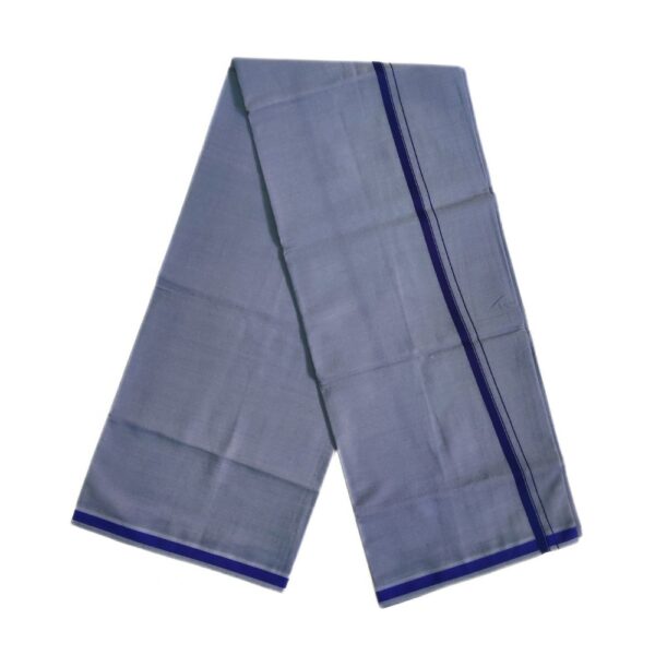 Grey Color Pure Cotton Dhoti/Lungi - Image 2