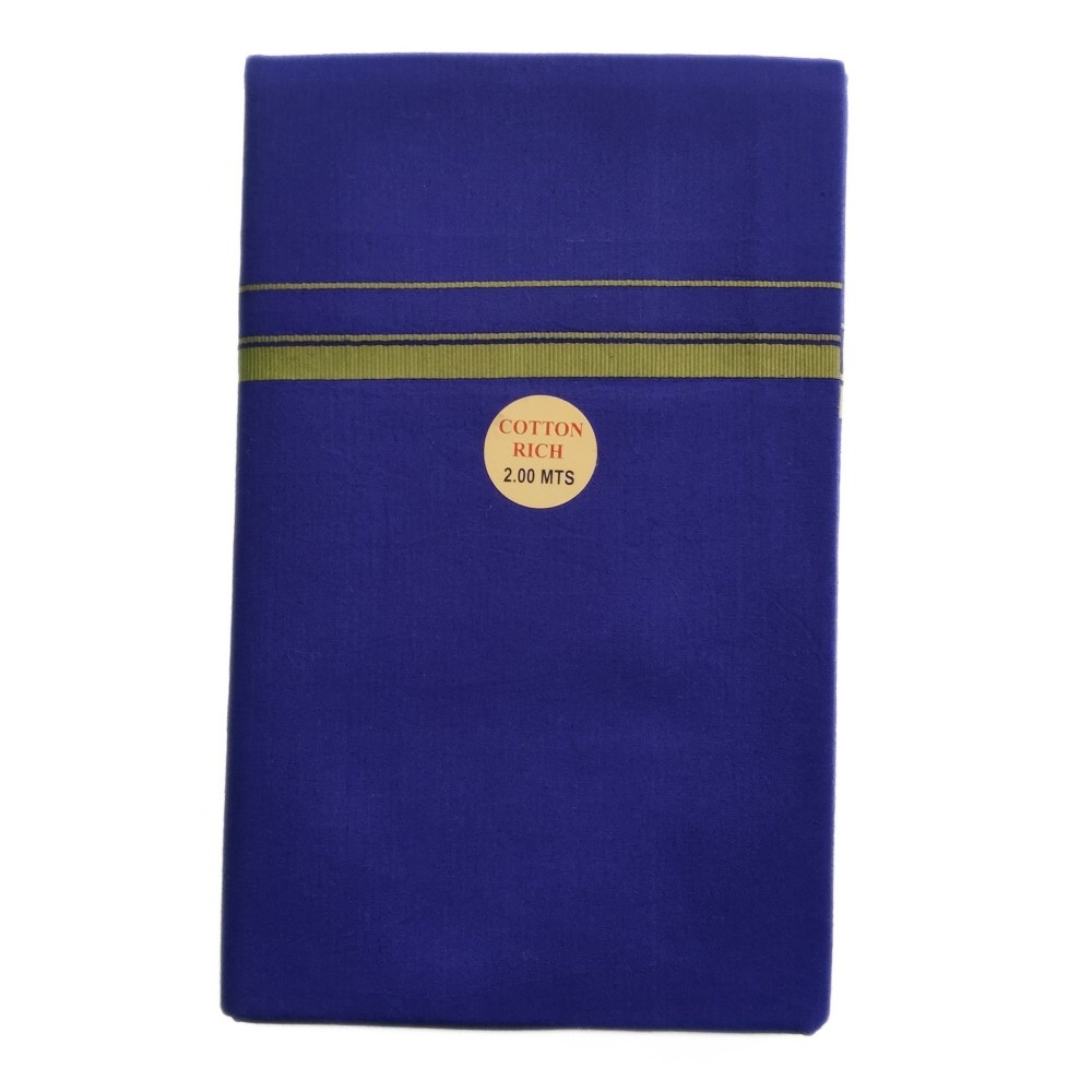 Blue Color Pure Cotton Dhoti/Lungi
