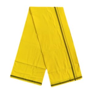 Yellow Color Pure Cotton Dhoti/Lungi