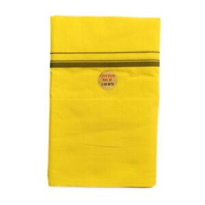 Yellow Color Pure Cotton Dhoti/Lungi
