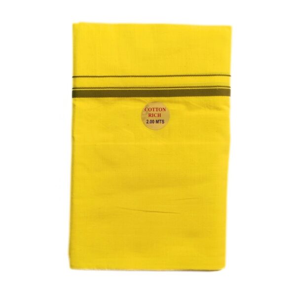 Yellow Color Pure Cotton Dhoti/Lungi