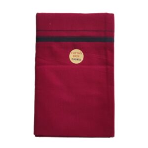 Maroon Color Pure Cotton Dhoti/Lungi