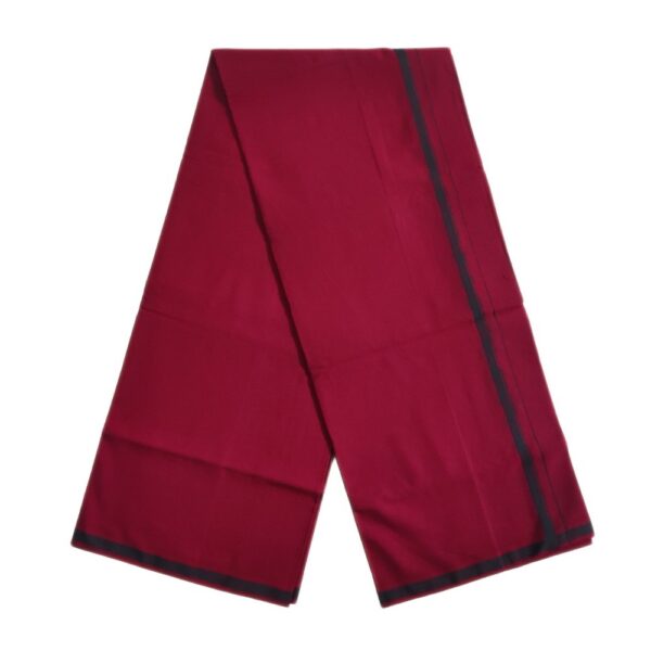 Maroon Color Pure Cotton Dhoti/Lungi - Image 2