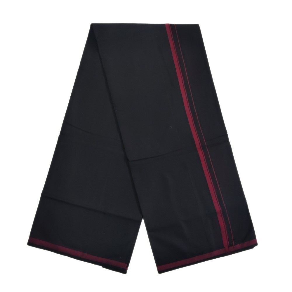 Black Color Pure Cotton Dhoti/Lungi - Image 2