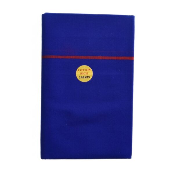 Blue Color Line Border Cotton Dhoti/Lungi