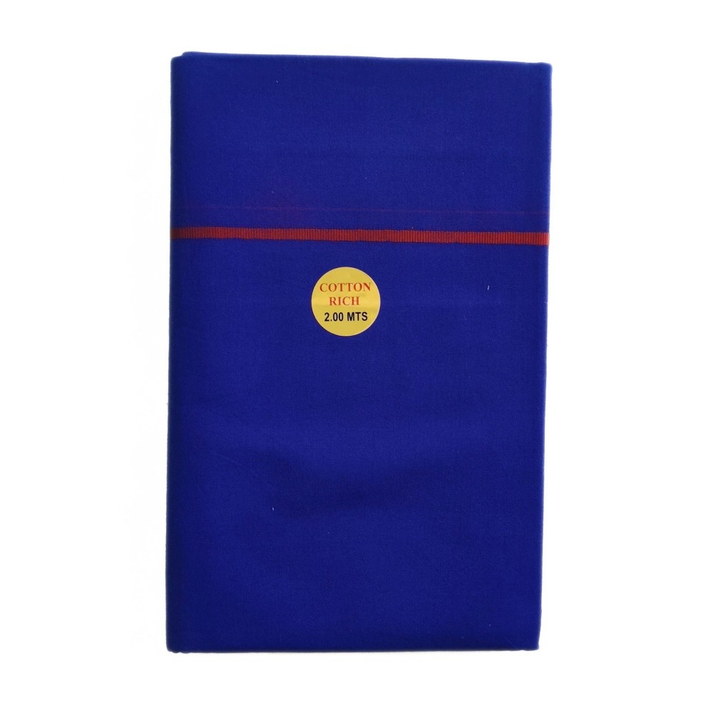 Blue Color Line Border Cotton Dhoti/Lungi