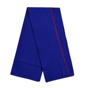 Blue Color Line Border Cotton Dhoti/Lungi