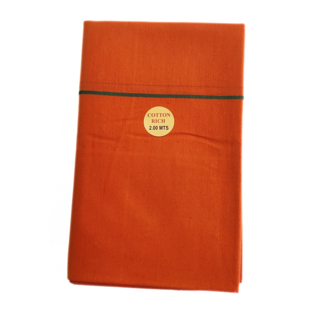 Kavi Color Line Border Cotton Dhoti/Lungi