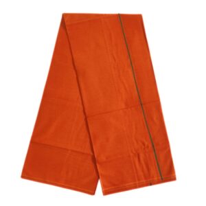 Kavi Color Line Border Cotton Dhoti/Lungi