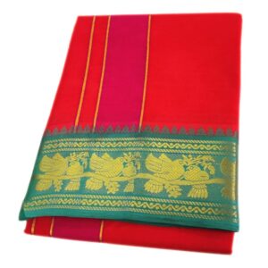 Red Color Pure Cotton Dhoti