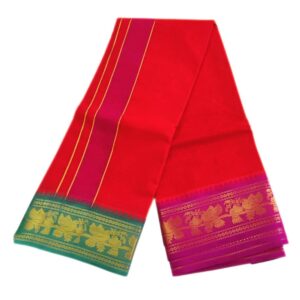 Red Color Pure Cotton Dhoti